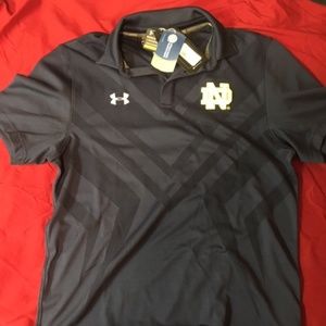 NWT Under Armour Notre Dame Polo Size Medium